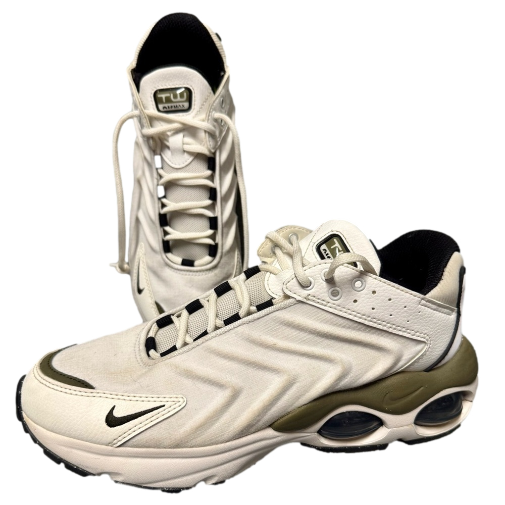 Nike Air Max TW White and Olive Men's Sneakers